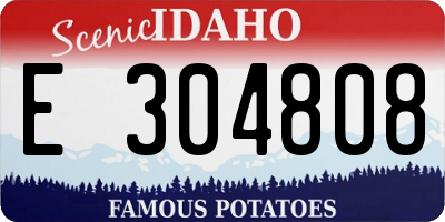 ID license plate E304808