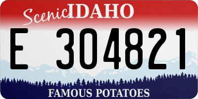 ID license plate E304821
