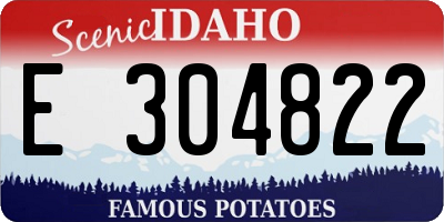 ID license plate E304822