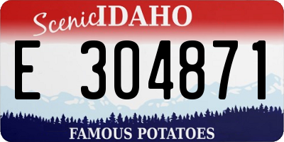 ID license plate E304871