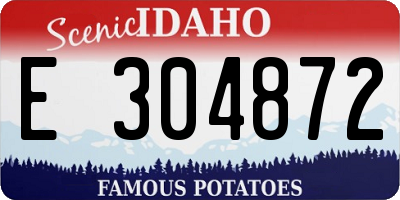 ID license plate E304872