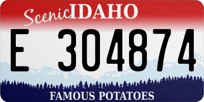 ID license plate E304874