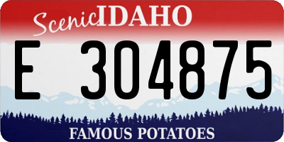 ID license plate E304875