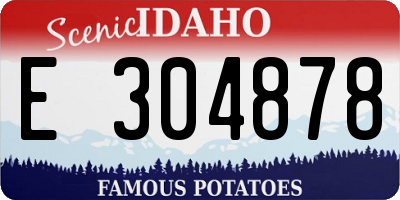 ID license plate E304878