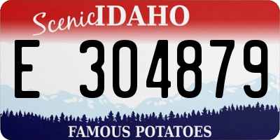 ID license plate E304879