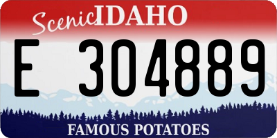 ID license plate E304889