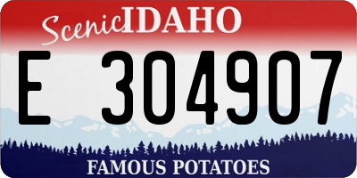 ID license plate E304907
