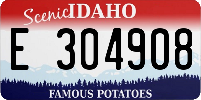 ID license plate E304908