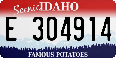 ID license plate E304914