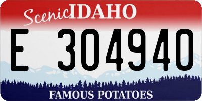 ID license plate E304940