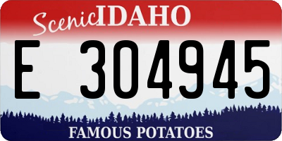 ID license plate E304945