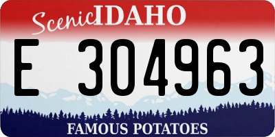 ID license plate E304963