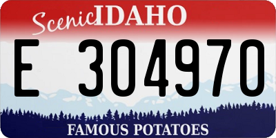 ID license plate E304970