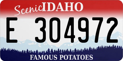 ID license plate E304972