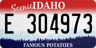 ID license plate E304973
