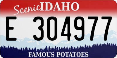 ID license plate E304977