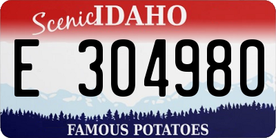 ID license plate E304980