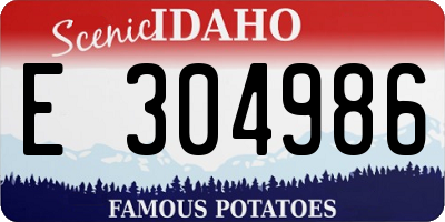 ID license plate E304986
