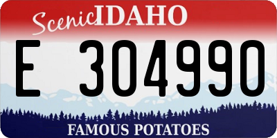 ID license plate E304990