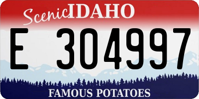 ID license plate E304997