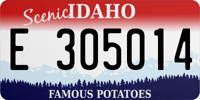ID license plate E305014