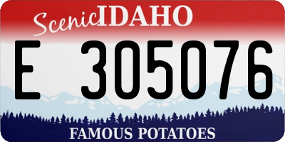 ID license plate E305076