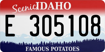 ID license plate E305108