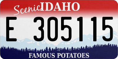 ID license plate E305115