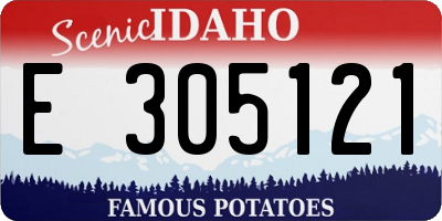 ID license plate E305121