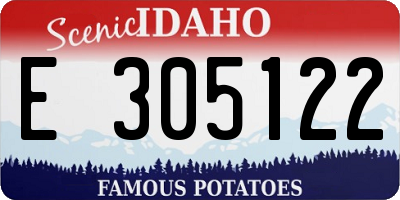 ID license plate E305122