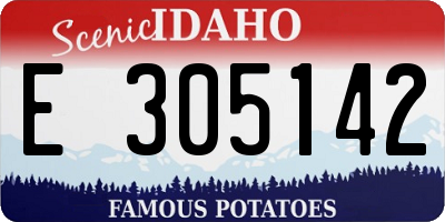 ID license plate E305142