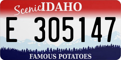 ID license plate E305147