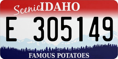 ID license plate E305149