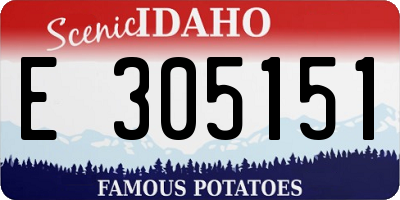 ID license plate E305151