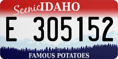 ID license plate E305152