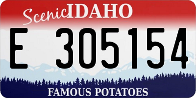 ID license plate E305154