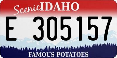 ID license plate E305157