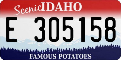 ID license plate E305158