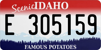 ID license plate E305159