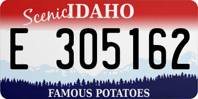 ID license plate E305162