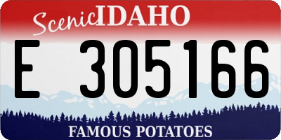 ID license plate E305166