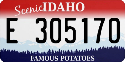 ID license plate E305170