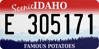 ID license plate E305171