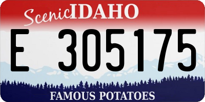 ID license plate E305175