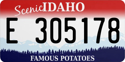 ID license plate E305178