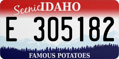 ID license plate E305182