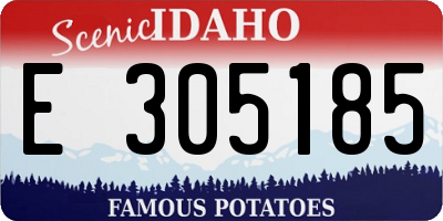 ID license plate E305185
