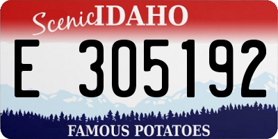ID license plate E305192