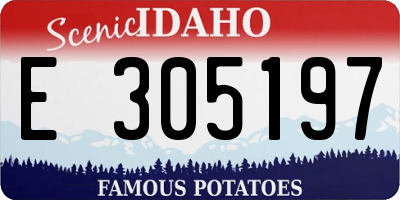 ID license plate E305197