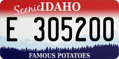 ID license plate E305200